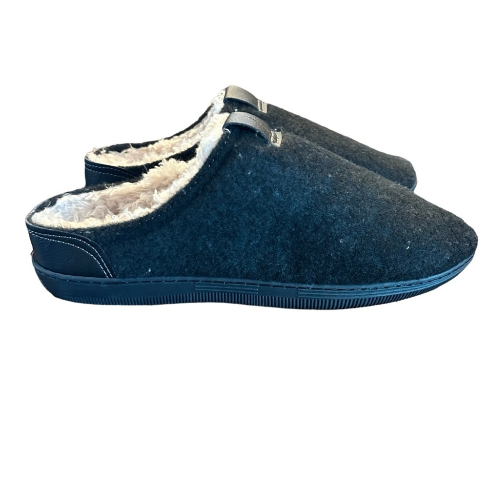 Nautical Men's Black Scuff Slip on Slippers Indoor Outdoor NEW Size 11 - Picture 4 of 8